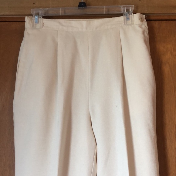 Joan Leslie cream trouser pants - Picture 2 of 10